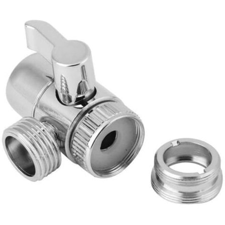 CDQ Legering T-adapter ventil, bruseafleder ventil, 3-vejs afleder ventil til vaskarmatur