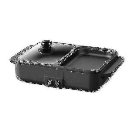 2 i 1 Elektrisk Hot Pot Kogeplade Bbq 1400w Grill Multikogeplade Elektrisk Bbq Grill Non Stick Plade Grillpande Hot Pot 110v-220v
