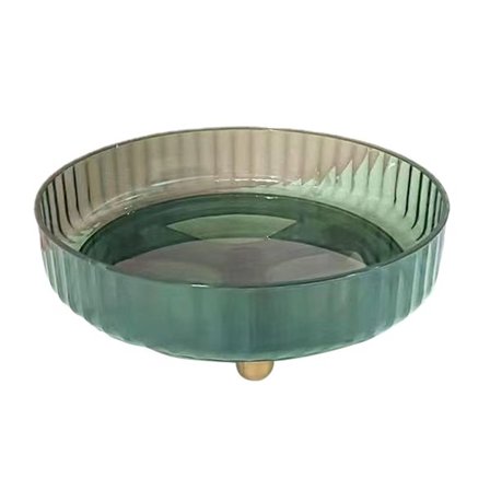 360° Roterende Krydderi Organizer Beholder Multifunktionel Snack- og Frugtholder til Køkken Spisekammer og Badeværelsesskab Transparent Grøn