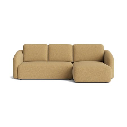 Savona Chaiselongue-Schlafsofa, rechts | Stauraum, Puente Gelb, Einfarbig, Modern, 94cm, Bequeme Polsterung, Komfortable Schlaffunktion