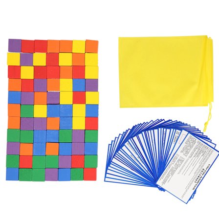 Farge Kuber i Tre - Pedagogiske Hånd-på Farge Centimeter Kuber for Å Lære Å Telle