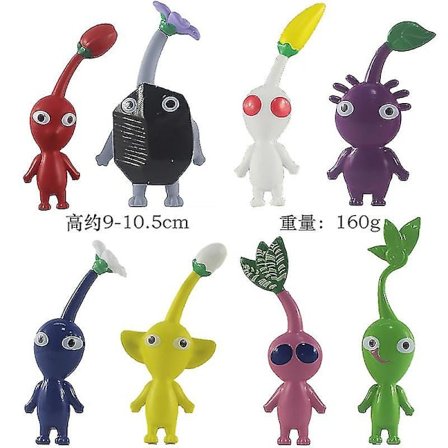 8 stk./sett Pikmin Action Figur Leke PVC Modell Stein Pikmins Oatchi Dukker For Barn Gave