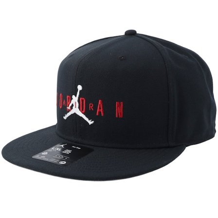 Jordan - Jordan Pro Cap Flat Bill Black/Smoke Grey/White Snapback Snapback Black Cap - @ Hatstore