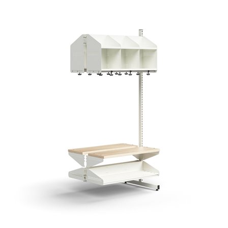 Garderobenschrank ENTRY, Anbaumodul, bodenstehend, 1800 x 900 x 600 mm, weiß