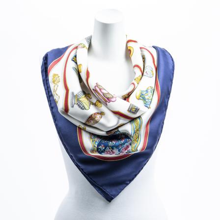Hermès Vintage, Pre-owned Scarf Blauw, Dames, Maat:ONE Size