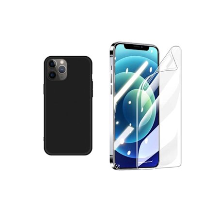 Mattbehandlat Tunt Skal & Hydrogel Skärmskydd iPhone 13 Pro Max