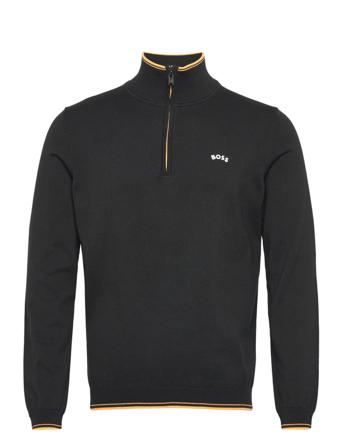 Zitom_W22 Knitwear Half Zip Pullover Musta BOSS