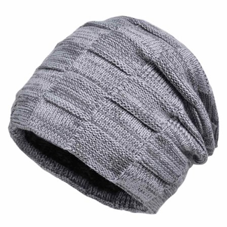 Slarvig herre beanie lue vinterlue herre kul beanie lue herre foret med strikket lue
