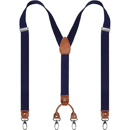 Suspender Y Back Justerbar Skjorta Byxremmar Clip