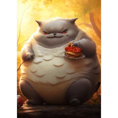 5D timanttimaalaussarja (lihava kissa)