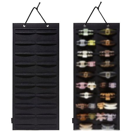 Pandebåndsholder Filt Hårbånd Organizer SORT