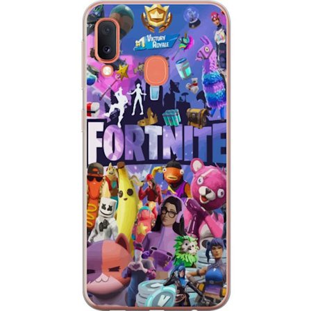 Yhteensopiva Puhelinkuori Samsung Galaxy A20e Fortnite kollaasi Victory Royale hahmot skins aarteet värikäs Fortnite pelaamisen suunnittelu