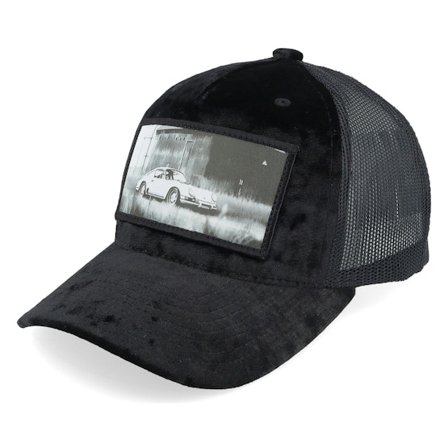 Calza Pennello - Schwarz trucker Cap - Kids Classic Sportscar Velvet Black Trucker @ Hatstore