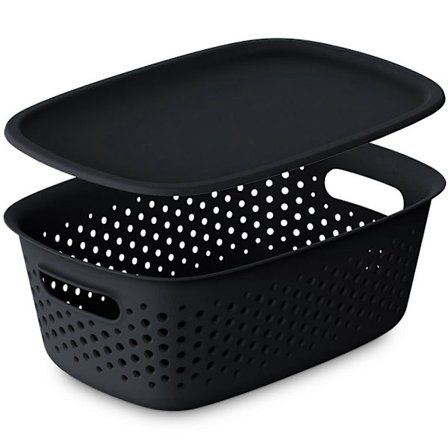 Genombruten Plastbehållare Stängd Plastlåda Med Lock 3,5 L