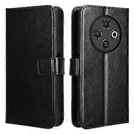 Til TECNO Spark 30C 4G kL5n Etui Crazy Horse Tekstur PU Læder Telefon Wallet Cover (Style D)