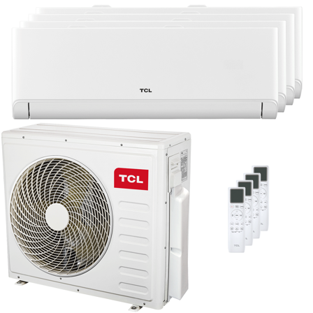 Condizionatore TCL BreezeIN P5 quadri split 12000+12000+12000+12000 BTU inverter A++ wifi unità esterna 12.2 kW