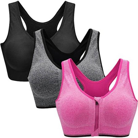 Dame Sports-BH Frontlynlås Push Up Tank Top BH Aftagelige Puder
