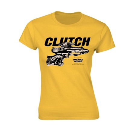 Clutch Womens/Ladies Pure Rock Wizards T-Shirt XL Gul/Svart