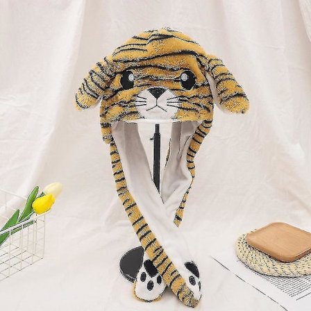 Kanin Hat Øre Bevæger Hoppende Hat Sjov Tiger Hat Plys Hue S