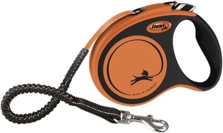 Flexi XTREME 8 m Bånd Svart/Orange L