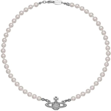 Gull Sølv Saturn Perlekjede Diamant Perle Krystall Rhinestone Saturn Planet Halskjede For Kvinner Og Jenter Med Spesiell Vakker [DB]