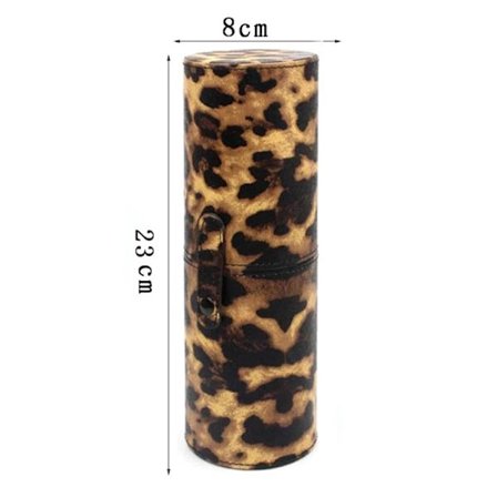 Bærbar Rejse PU Læder Makeup Børster Holder Kosmetiske Penne Opbevaringskop Etui Boks Makeup Værktøjer Organizer