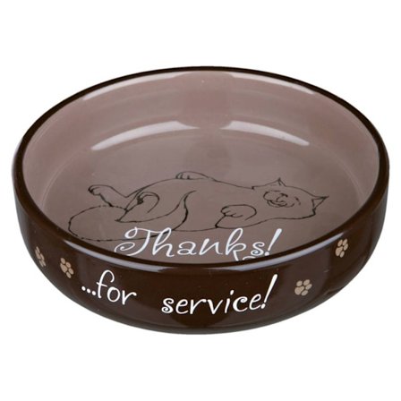 Kattskål för kortnosig ras, keramik, 0,3 l/ø 15 cm