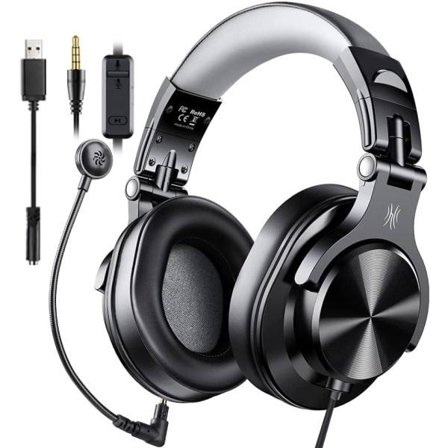 Kabelanslutet Gaming Headset Gamer USB+3.5mm Over-Ear Gaming Hörlurar Med Lagtagbar Mikrofon