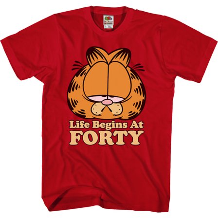 Life Begins At Forty Garfield T-shirt