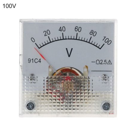 DC voltmeter Analogt panelmeter 0-100V 0-100V