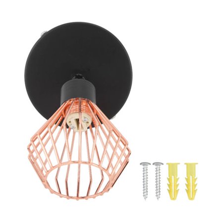 Veggmontert lampholder 180 grader justerbar vegglampeholder i metall med lampeskjerm for G9-pære 85‐265V