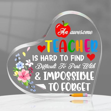 Lærer-påskønnelsesgaver til kvinder - Takkelærer, brevpresse, eksamensgave, lærergaver, gaver til pensionerede ved årets afslutning, lærer