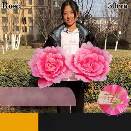 30/40/50cm Pioni tekokukat ROSE 50cm