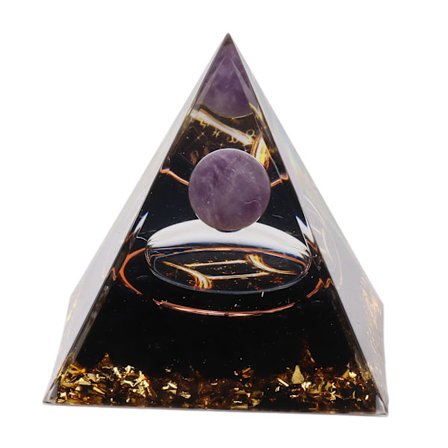 5cm Orgonittpyramide for Positiv Energi Healing Krystallpyramide Meditasjon Orgonittpyramider Chakra Stjernetegn Energigenerator Tvilling