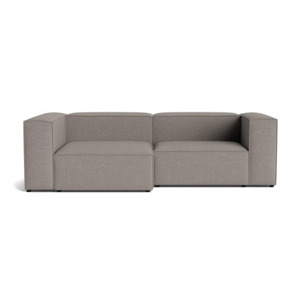 Lissabon chaiselong sofa, venstrevendt, slidstærkt kvalitetsstof | Lysegrå 260x130x72cm - Modulsofa med mange lag skum & ramme af krydsfiner