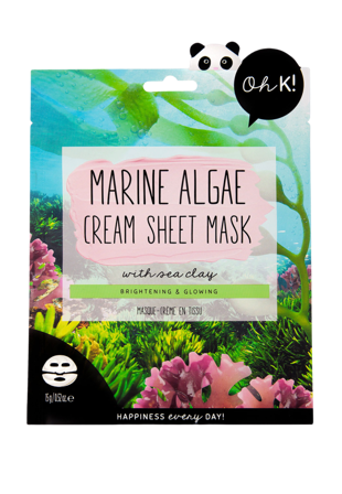 Oh K Marine Algae and Sea Clay Cream Sheet Mask Ansiktsmask & peeling Dam 15G