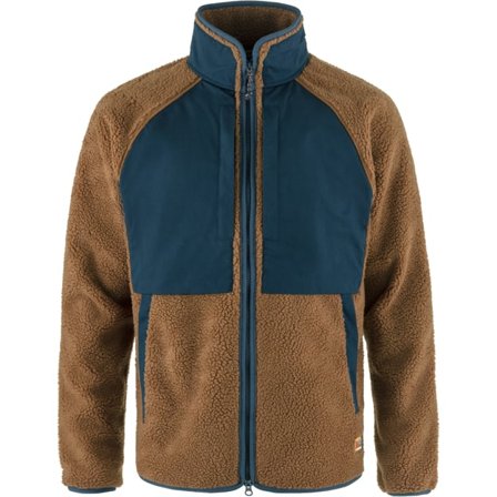 Fjällräven Men's Vardag Pile Jacket in Chestnut/Navy | Size: XS, G-1000