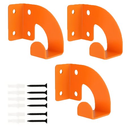 3-pack Kraftigt Motorsågs Väggfäste i Metall med Verktygsfri Installation & Låsmekanism - Garageförvaringsställ med Övre & Nedre Hållare