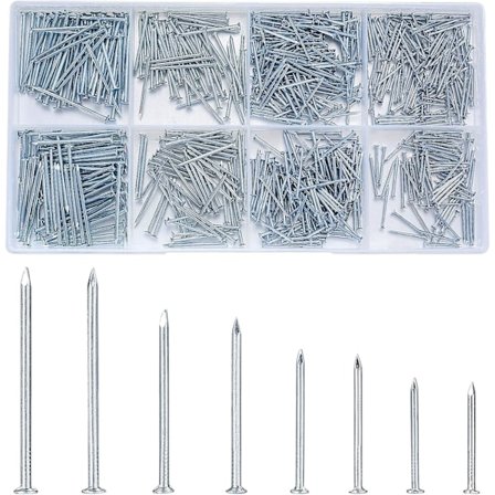 600 Stykker Søm Sortiment, Betonsøm, Dykkere og Søm til Ophængning af Billeder Træbearbejdning