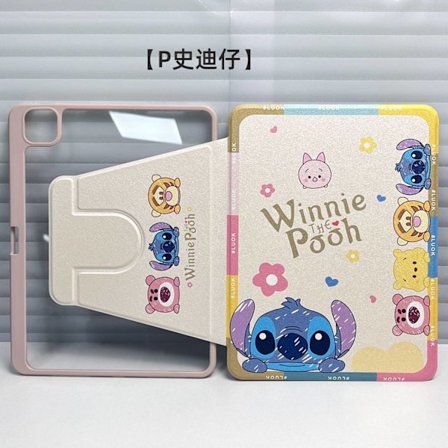 Fodral för iPad 2025 11/2022 10 P Stitch målad roterande tecknad 30