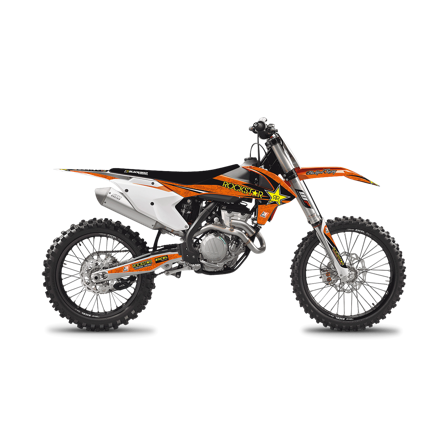 Blackbird Rockstar Energy Komplett Dekalkit Med Sadelöverdrag Orange-Svart-Gul - KTM 300 XC-W 2019-2019