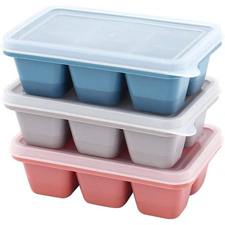 3 stk Silikon Isbitformer Lukkede Isbitformer Lett å Løsne Silikon Isbitformer Med Lopplokk