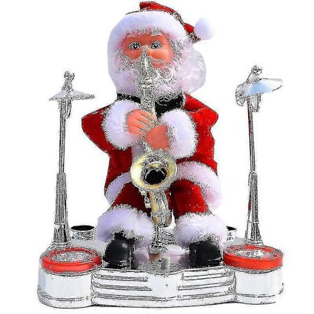 Musikalsk Legetøj Julemand Elektrisk Syngende Dukke Julepynt Julemandsdekorationer Julesokker