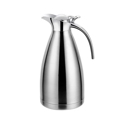 68 oz termos i rustfritt stål, dobbeltvegget vakuumflaske, glasskaraffel med lokk, holder kaffe og te varm eller kald (2 liter)