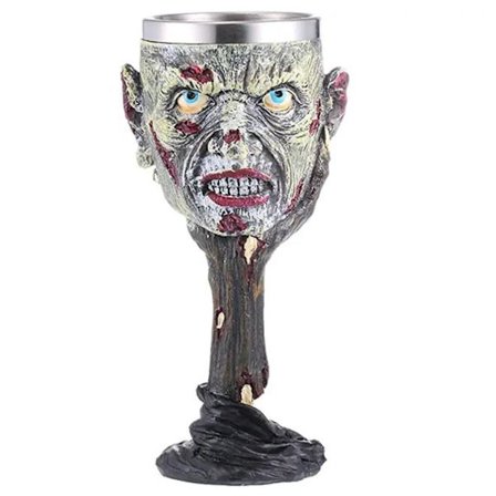 Harpiks Rustfrit Stål Kranie Vinglas Retro Gotisk Cocktail Ulv Vinglas til Fest Bar Personlig Bordservice Hjemme Dekoration Kranie Vinglas
