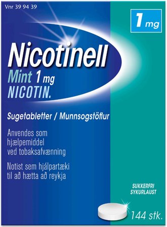 Nicotinell Mint Sugetablet 1 mg 144 stk, Medicin & Pleje, Rygestop, Nikotintabletter