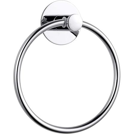 Håndkleholder, Håndklering i rustfritt stål, 18 cm, Rund veggmontert håndklering for bad, kjøkken, soverom, etc.
