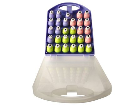 PLAYBOX Stämpelset, stämplade, bokstäverna A-Z, plastförpackning, 10 mm - Lyreco - Skola och förskola - Bild och form - Figurstansar och 