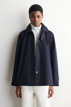 COS Veste Trapèze En Sergé De Coton in Bleu