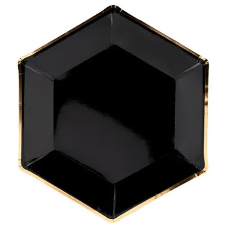 Let's Celebrate Paptallerkener Sorte 6-pakke